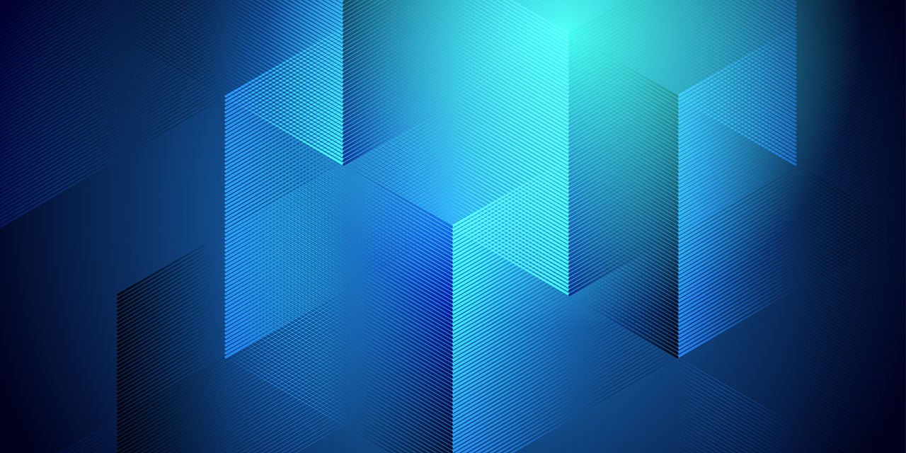 Abstract blue shapes