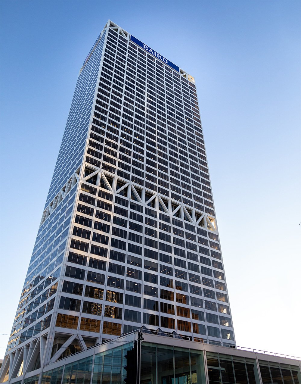  Nexus sign atop headquarters at US Bank Center in Milwaukee