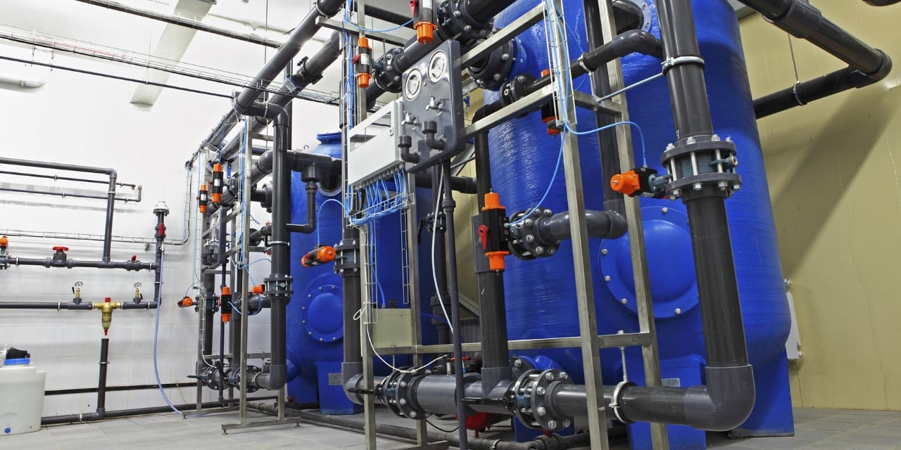 Large blue industrial machine